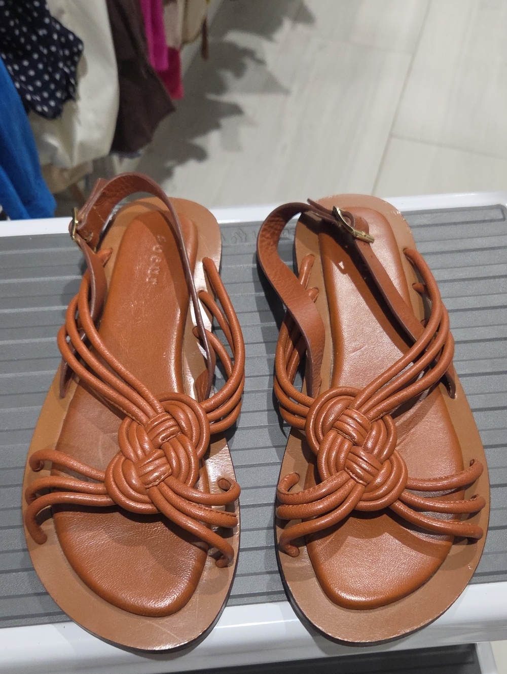 soeur Braided Knot Slingback Sandals - Brown